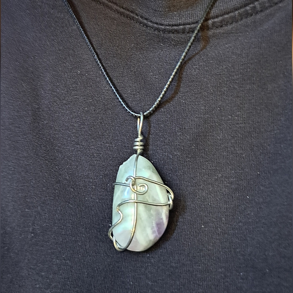 Flourite Crystal Pendant Necklace